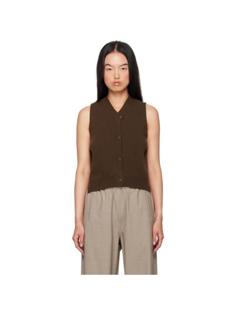 CORDERA Brown Merino Wool & Cashmere Vest