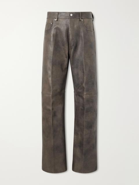 Rick Owens Geth Wide-Leg Leather Trousers