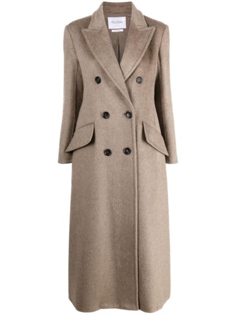 double-breasted cashmere blend coat