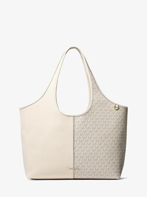 MICHAEL KORS Henly Large Signature Logo and Textured Tote Bag
