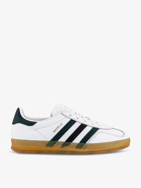Gazelle Indoor brand-patch leather low-top trainers