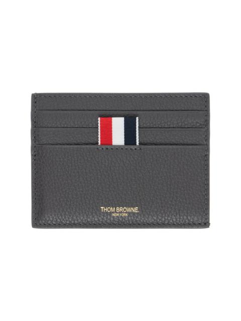 Thom Browne Gray Soft Pebble Grain Note Compartment Card Holder