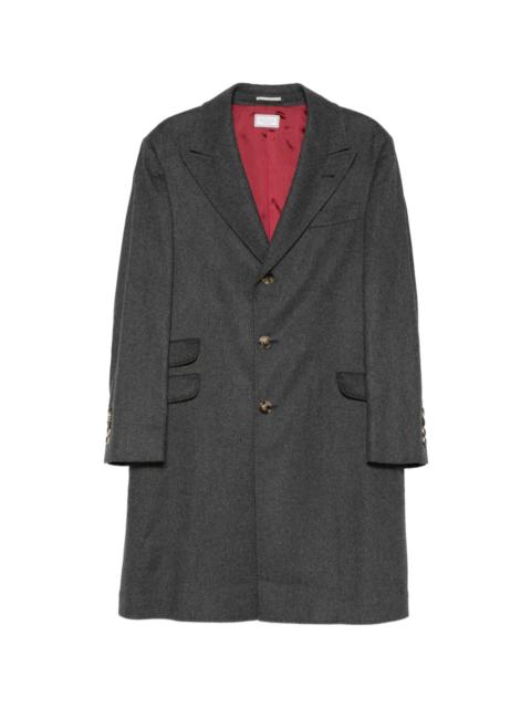 Brunello Cucinelli BUTTON-FASTENING FLAP-POCKET COAT
