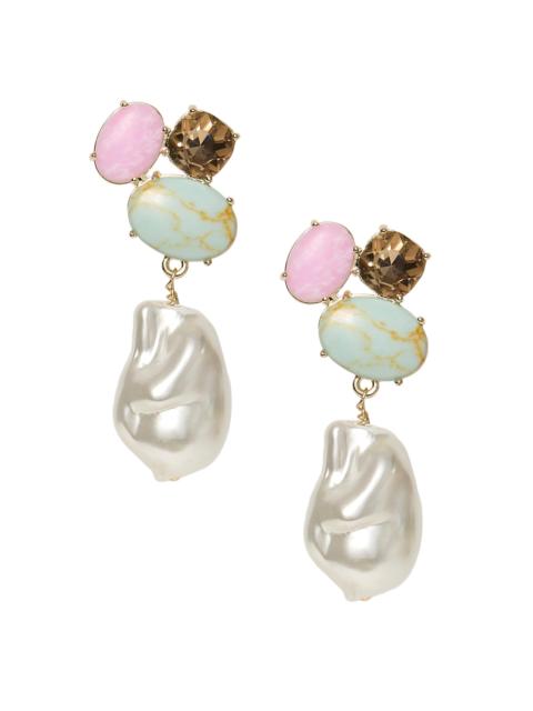 LELE SADOUGHI Women's Palm Beach Worth Avenue 14K-Gold-Plated & Multi-Stone Drop Earrings - Seafoam Iris