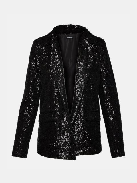 STEVE MADDEN PAYTON SEQUIN BLAZER BLACK