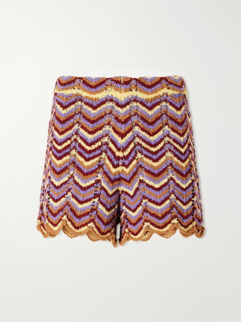 FAITHFULL Luis Crocheted Cotton-blend Shorts