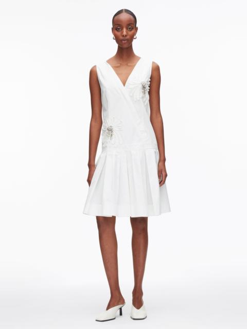 3.1 Phillip Lim Draped Tank Dress with Floral Appliqué