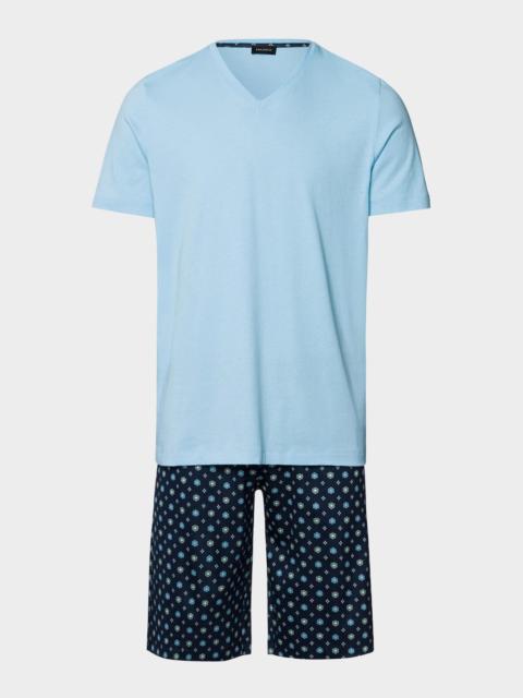 HANRO Men's Nightday Jersey Short Pajama Set