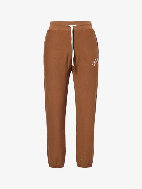 Brand-appliqué drawstring-waistband cotton-blend jogging bottoms