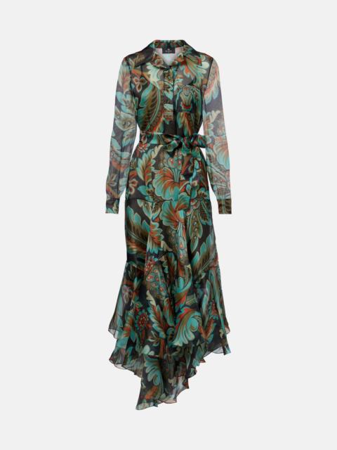 Etro Paisley fringed silk gown