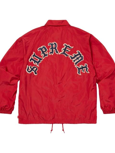 Supreme Old English Arc Coaches Jacket "FW25 - Red" SU26628