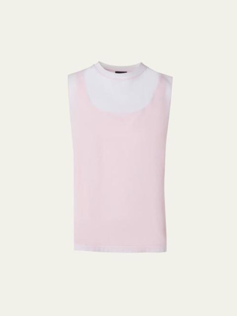 AKRIS Sleeveless Double Layer Techno Tulle Top