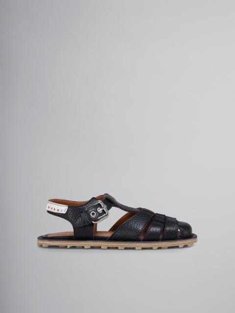 Marni GRAINED CALF FISHERMAN'S SANDAL