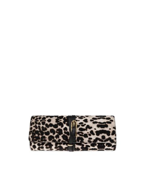 Liffner leopard-print buckle-fastening clutch bag