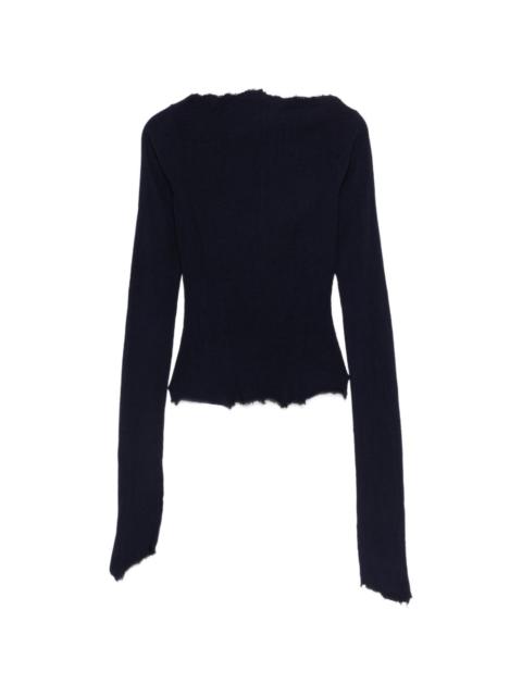 Marc Le Bihan frayed long-sleeved T-shirt