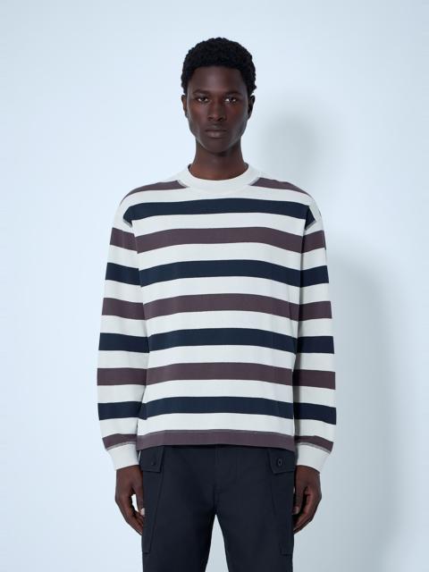 MARGARET HOWELL Striped Crewneck Sweatshirt
