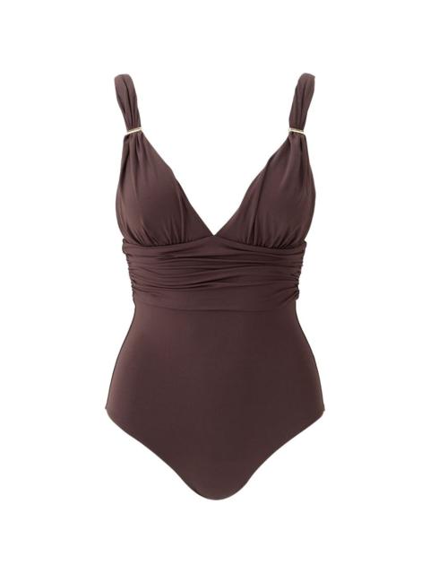 MELISSA ODABASH Panarea V-neck ruched swimsuit