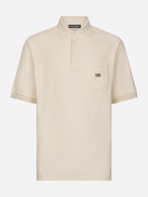 Dolce & Gabbana Terrycloth polo-shirt with logo tag