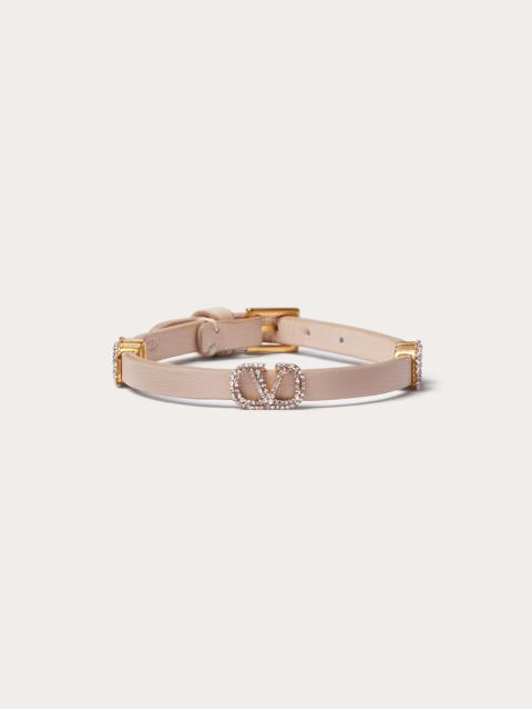 Valentino VLOGO SIGNATURE LEATHER BRACELET