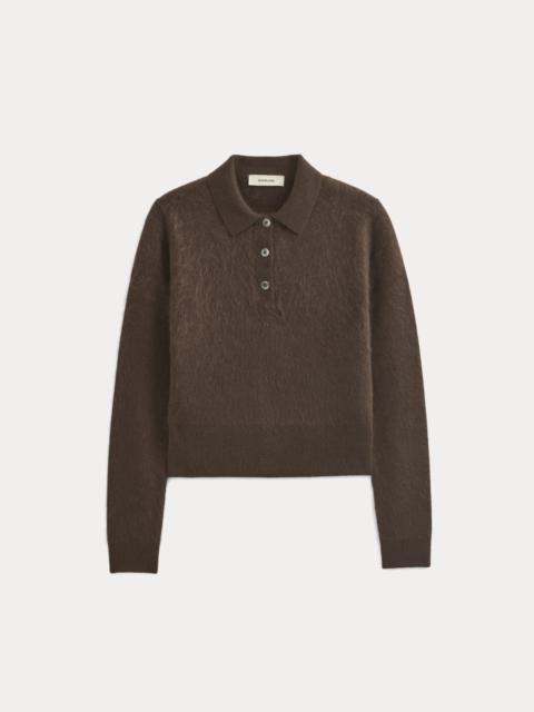 EVERLANE LUSH CASHMERE CROPPED POLO SWEATER
