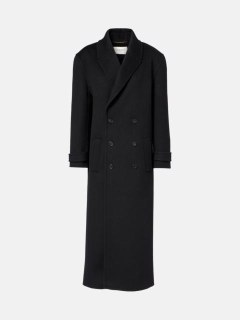 SAINT LAURENT Double-breasted wool coat
