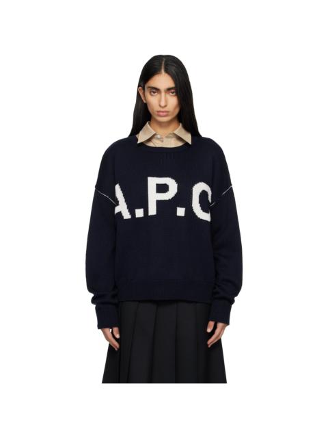 A.P.C. Navy Logo 'A.P.C' Sweater