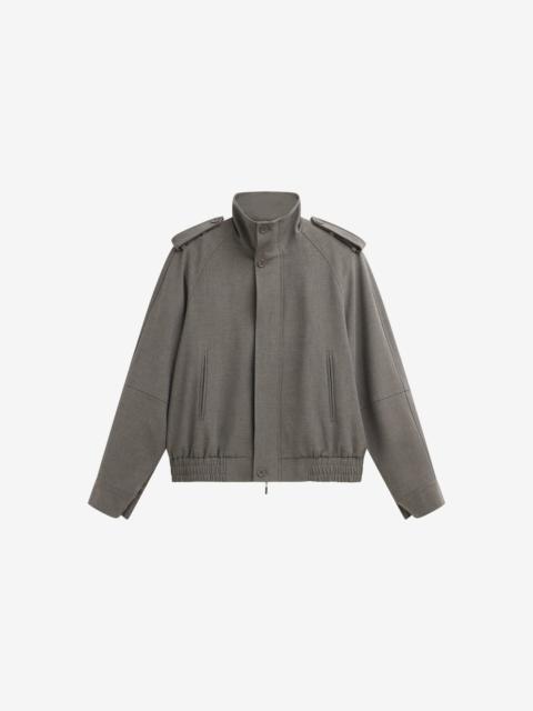 The Frankie Shop Kelly Padded Double Weave Blouson - Taupe Melange