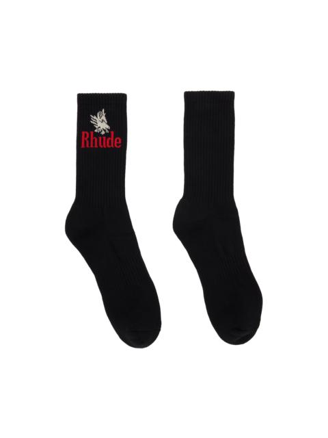 Rhude Black Eagles Socks