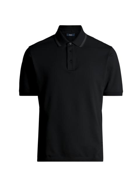 Herno Men's Knit Cotton Polo Shirt - Blue Navy