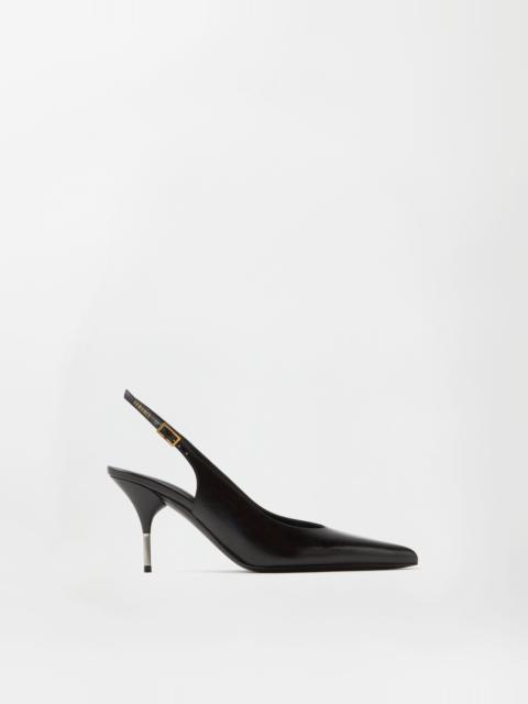 VERSACE Nyx Leather Slingbacks 80 mm