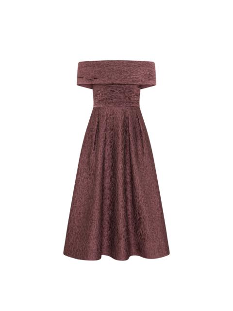 REBECCA VALLANCE Adalyn Off The Shoulder Midi Dress