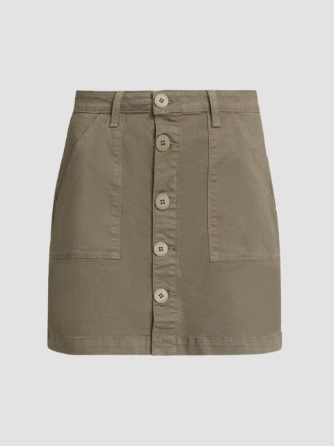 L'AGENCE Women's Dora Cotton Mini Skirt - Smokey Olive