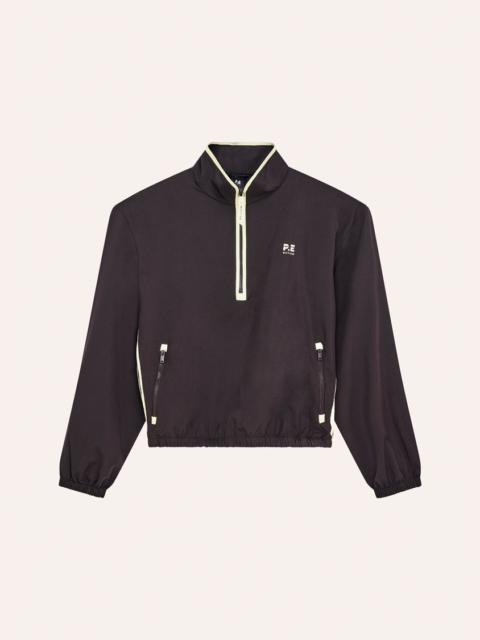 P.E NATION ECHO QUARTER ZIP IN BLACK BEAN