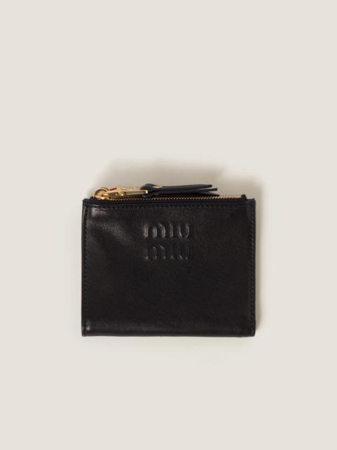 Small nappa leather wallet