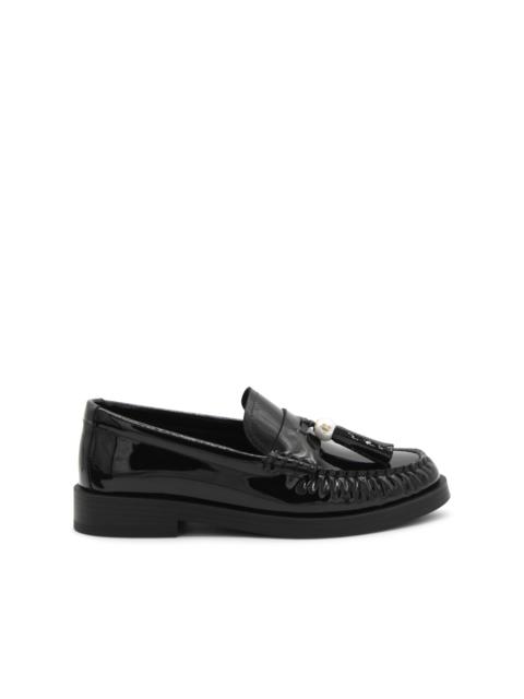 BLACK LEATHER ADDIE LOAFERS