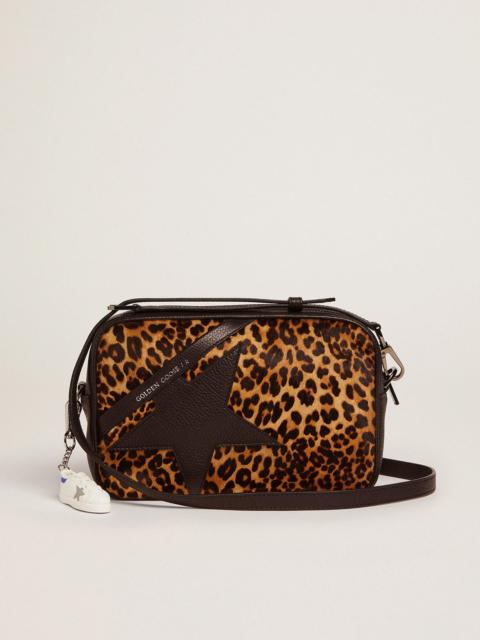 Golden Goose Star Bag in leopard-print pony skin