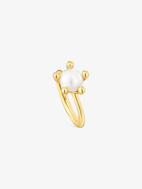TOUS 18K gold vermeil Ring with cultured pearl TOUS Garden