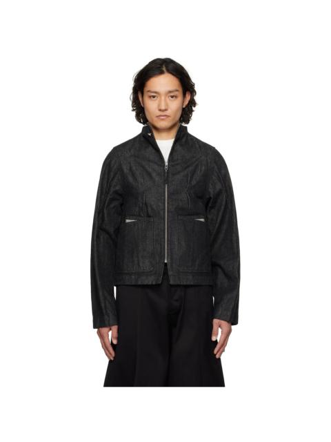 ADER error Black Pintuck Denim Jacket