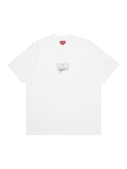 Supreme Supreme Signature Label Short-Sleeve Top 'White'