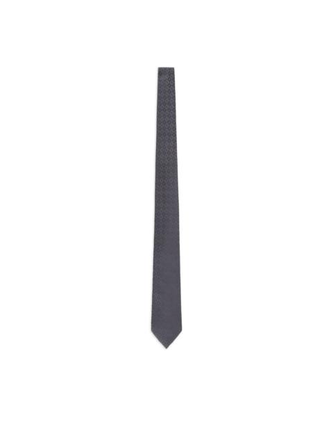 EMPORIO ARMANI logo-jacquard silk tie