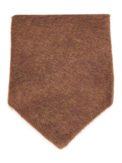 UMA WANG Brown alpaca-blend triangular scarf