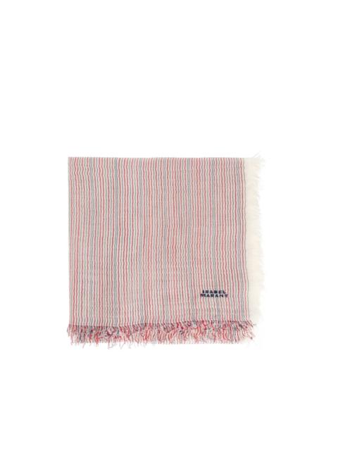 Isabel Marant Zenila striped fringed scarf