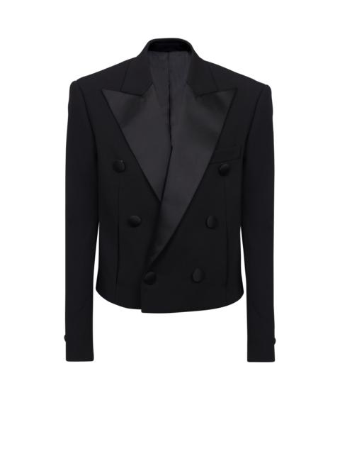Balmain Cropped double crepe jacket