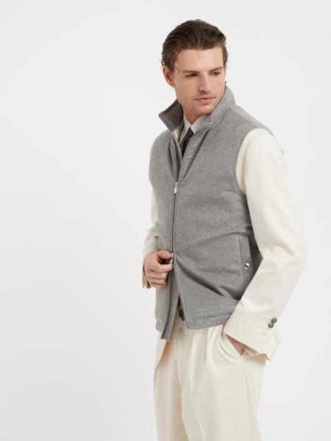 Brunello Cucinelli Bonded cashmere beaver cloth down vest