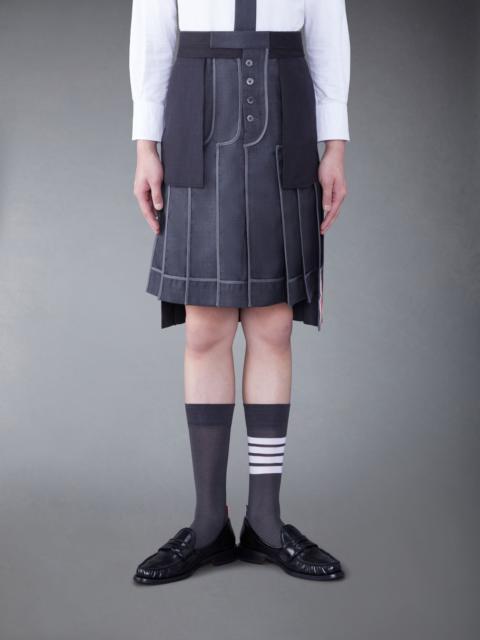 Twill Classic Backstrap Pleated Skirt