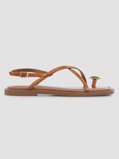 rag & bone Women's Remi Suede Flat Sandals - Umber Suede