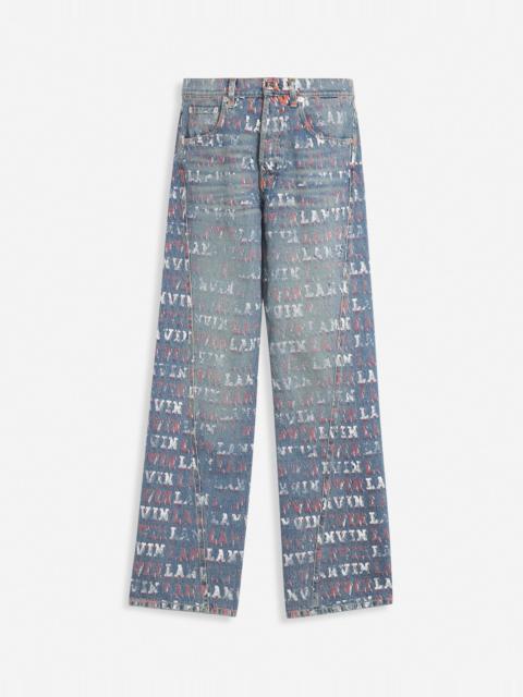 Lanvin LANVIN X FUTURE STRAIGHT FIT PRINTED PANTS FOR MEN