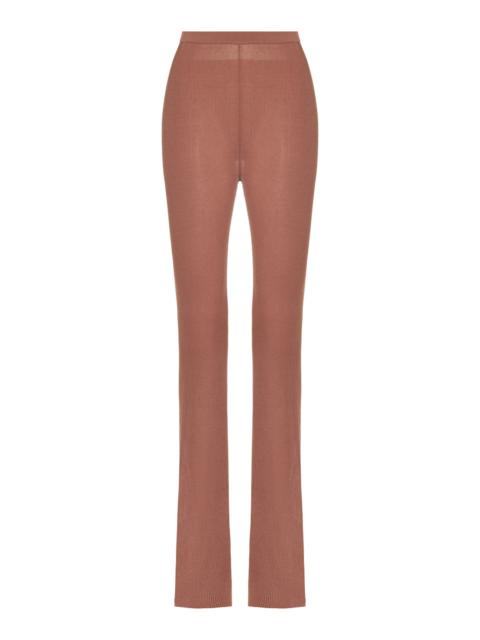 NENSI DOJAKA Nensi Dojaka for Calvin Klein Sheer-Knit Pants brown