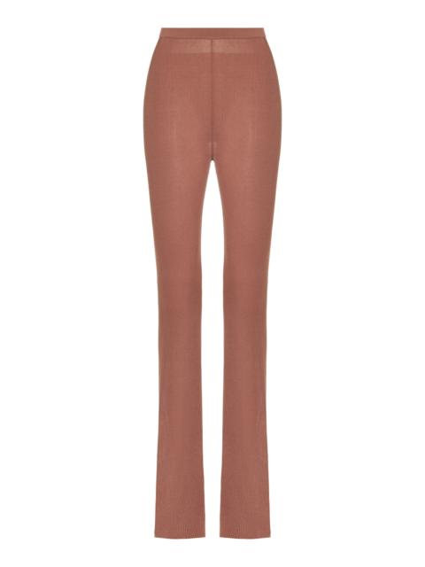 NENSI DOJAKA Nensi Dojaka for Calvin Klein Sheer-Knit Pants brown