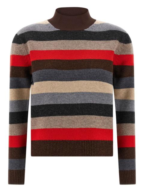 TORY BURCH striped-patter wool pullover